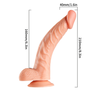 Vibrator de consolador realista TPE portátil para juguetes sexuales estimulantes para lesbianas