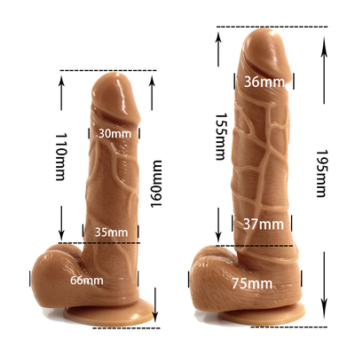Venta caliente estilo clásico 7 pulgadas TPE realista dildo Adultos juguetes sexuales para mujeres
