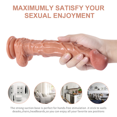 10" consolador realista giratorio vibrante del PVC, Massager del clítoris del vibrador del punto de G de las mujeres