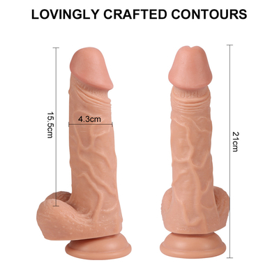 Dildo de silicona de 8 pulgadas con control remoto inalámbrico vibrador Dildos recargables para mujeres Dildos recargables