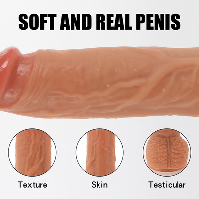Control remoto empujando el vibrador del dildo mayorista del cuerpo del juguete sexual segura vibración de rotación realista del dildo para mujeres y hombres