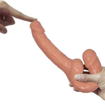 Vibrator clásico de dildo sin correa para parejas Vibrator de correa para lesbianas Cargador USB doble cabeza Vibrator para sexo adulto