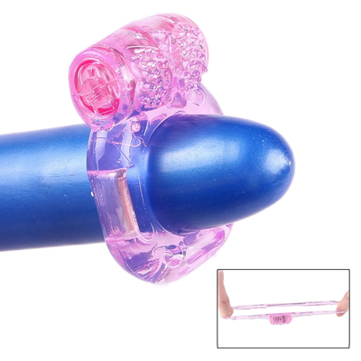 TPE Vibrator de anillo de polla fijando anillo de vibración de esperma para el retraso masculino