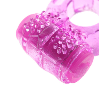 TPE Vibrator de anillo de polla fijando anillo de vibración de esperma para el retraso masculino