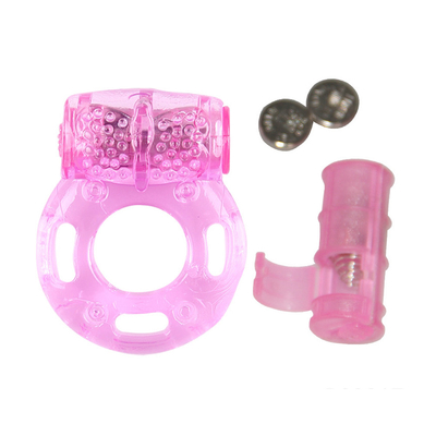 TPE Vibrator de anillo de polla fijando anillo de vibración de esperma para el retraso masculino