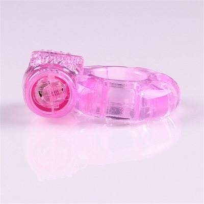TPE Vibrator de anillo de polla fijando anillo de vibración de esperma para el retraso masculino