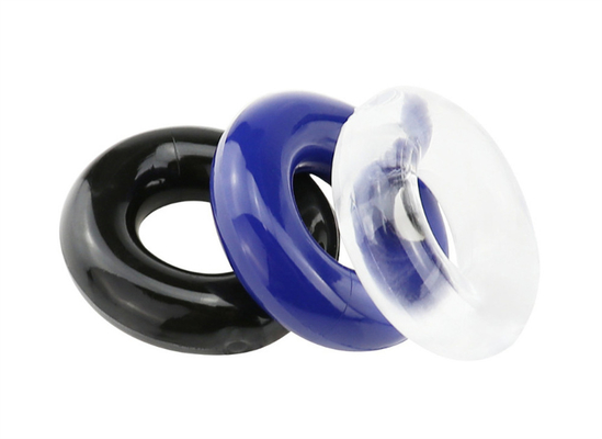 Utiliarios de silicona para hombres colorido cristal bloqueo anillo de esperma retraso anillo divertidos productos para adultos