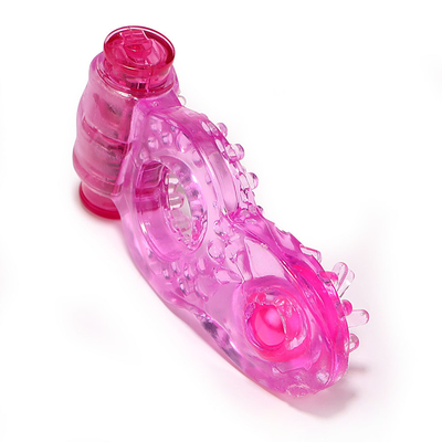 Cock Ring Vibrator Penis Anillo con cuentas para estimulación adicional
