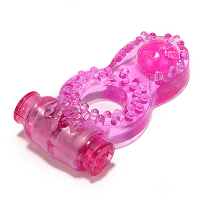 Cock Ring Vibrator Penis Anillo con cuentas para estimulación adicional