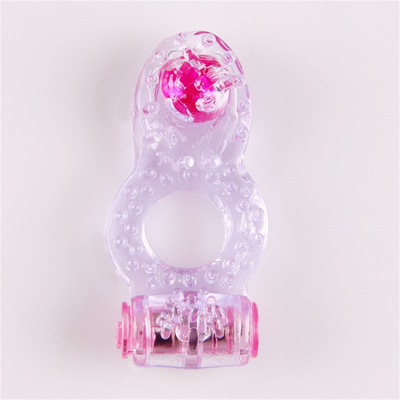 Cock Ring Vibrator Penis Anillo con cuentas para estimulación adicional