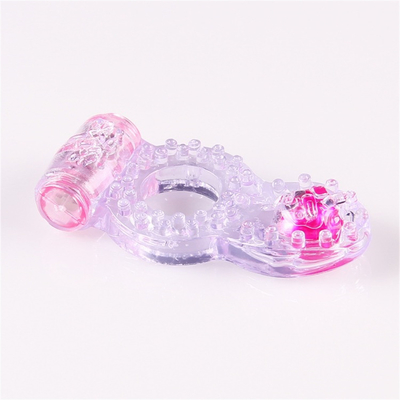 Cock Ring Vibrator Penis Anillo con cuentas para estimulación adicional