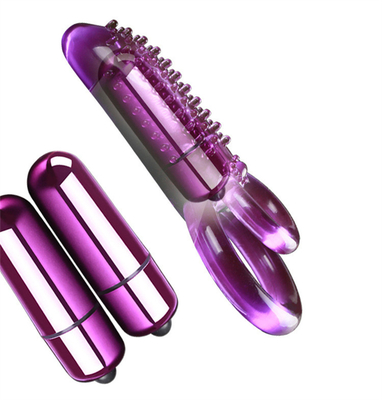 Dedo de doble motor Mini Vibrator Clitoral Anal Mujeres Adultas Vibrator de dedos de pareja