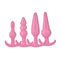 Rosa/juguetes anales de la manija del silicón púrpura de Ring Anal Plug Vagina Soft para la mujer