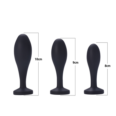 Los juguetes del sexo anal del silicón riegan el sistema anal del enchufe del Massager del negro del diseño del descenso del enchufe anal del extremo