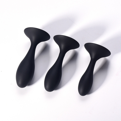 Los juguetes del sexo anal del silicón riegan el sistema anal del enchufe del Massager del negro del diseño del descenso del enchufe anal del extremo