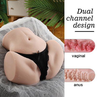 El sexo atractivo de la masturbación 3D juega la muñeca suave del sexo de la TPE del extremo regordete grande del asno realista