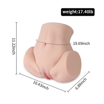 El sexo atractivo de la masturbación 3D juega la muñeca suave del sexo de la TPE del extremo regordete grande del asno realista