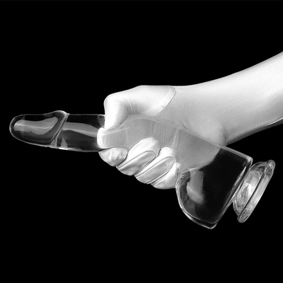Ventosa transparente de Toy Big Thick Dildo With del sexo del consolador de 8,6 pulgadas