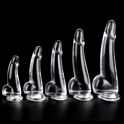 Ventosa transparente de Toy Big Thick Dildo With del sexo del consolador de 8,6 pulgadas